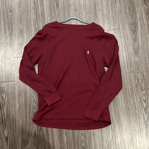 Polo Ralph Lauren Sleepwear Long Sleeve Size Large Burgundy